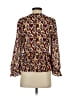 Madewell 100% Polyester Burgundy Long Sleeve Blouse Size XXS - photo 2