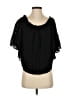 Maven West 100% Cupro Black Short Sleeve Blouse Size XS - photo 1