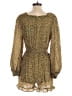 Hayden 100% Polyester Animal Print Gold Brown Romper Size S - photo 2