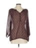Liz Claiborne 100% Polyester Brown 3/4 Sleeve Blouse Size L - photo 1