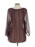 Liz Claiborne 100% Polyester Brown 3/4 Sleeve Blouse Size L - photo 2