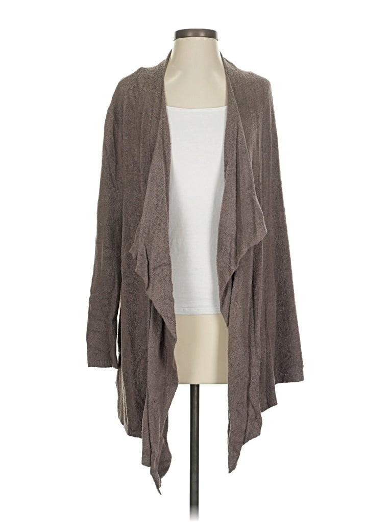 Pre-owned Barefoot Dreams Cardigan Sweater In Gray