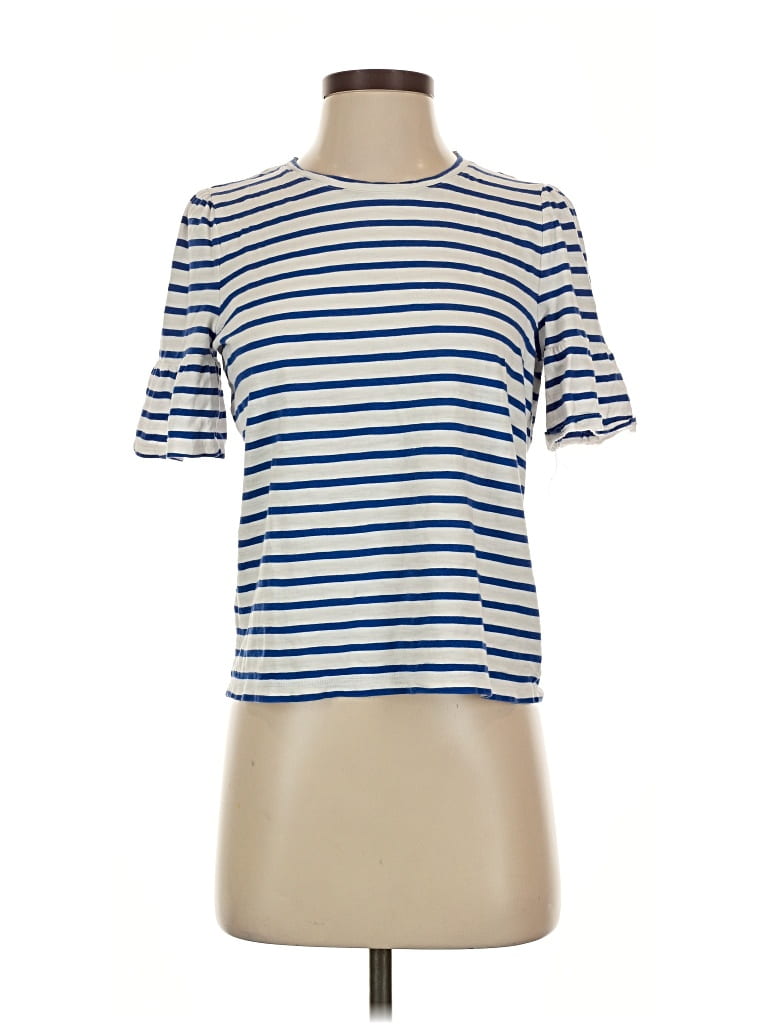 Pre-owned Boden Short Sleeve Turtleneck In Blue