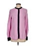J.Crew 100% Viscose Color Block Pink Long Sleeve Blouse Size 4 - photo 1