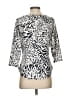 Peck & Peck Animal Print Ivory 3/4 Sleeve Blouse Size S - photo 2