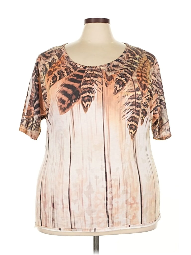 Pre-owned Cal Style Short Sleeve T-shirt In Brown