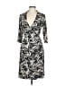 Dani Max 100% Polyester Print Black Casual Dress Size 10 (petite) - photo 1
