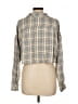 BP. 100% Rayon Plaid Gray Long Sleeve Blouse Size L - photo 2