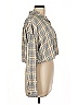 BP. 100% Rayon Plaid Gray Long Sleeve Blouse Size L - photo 4