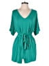 New York & Company Solid Teal Romper Size S - photo 1