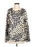 David Cline Animal Print Gold Pullover Sweater Size L - photo 1
