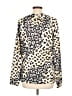 David Cline Animal Print Gold Pullover Sweater Size L - photo 2