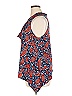 Hot Ginger Blue Sleeveless Blouse Size XL - photo 5