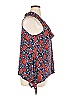 Hot Ginger Blue Sleeveless Blouse Size XL - photo 4