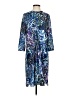 NYDJ 100% Polyester Print Blue Casual Dress Size S - photo 1