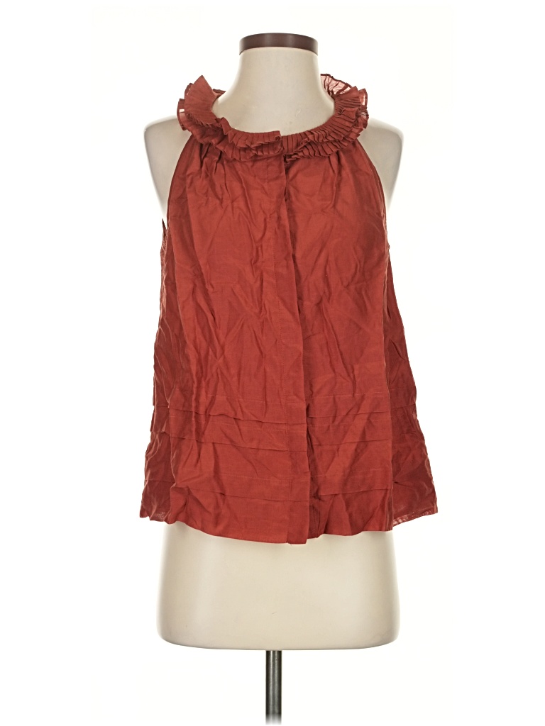 Pre-owned Jcrew Sleeveless Blouse In Brown