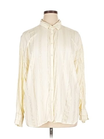 Ann Taylor LOFT Outlet Long Sleeve Button-Down Shirt (view 1)