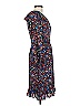 J.Crew 100% Polyester Print Blue Casual Dress Size 6 - photo 4