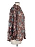Dress Forum 100% Polyester Paisley Brown Long Sleeve Blouse Size L - photo 4