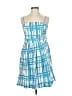 Halogen Print Blue Casual Dress Size 6 - photo 1