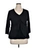 Venezia 100% Nylon Black 3/4 Sleeve Blouse Size 14 - 16 Plus - photo 1