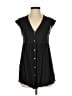 Vanessa Virginia 100% Rayon Black Sleeveless Button-Down Shirt Size XS - photo 1