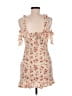 Eggie 100% Viscose Rayon Floral Ivory Casual Dress Size M - photo 2