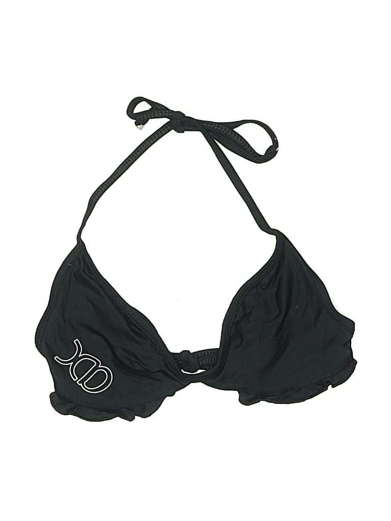 Pre-owned Armani Exchange Swimsuit Top Black Hearts Pattern Swimwear