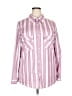 Unbranded Stripes Pink Long Sleeve Button-Down Shirt Size XXL - photo 1