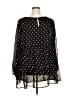 Hayden 100% Polyester Polka Dots Black Long Sleeve Blouse Size XXL - photo 2