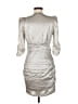Saylor Metallic Silver Cocktail Dress Size M - photo 2