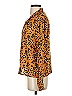 Lush 100% Rayon Animal Print Orange Long Sleeve Blouse Size S - photo 5