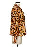 Lush 100% Rayon Animal Print Orange Long Sleeve Blouse Size S - photo 4