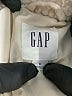 Gap 100% Polyester Ivory Faux Fur Jacket Size S - photo 6
