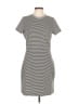H&M Stripes Gray Casual Dress Size L - photo 1