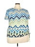 Oncue Casual Blue Short Sleeve Blouse Size 3X - photo 1
