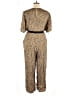 Greylin 100% Rayon Animal Print Gold Jumpsuit Size 1X - photo 2