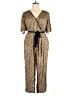 Greylin 100% Rayon Animal Print Gold Jumpsuit Size 1X - photo 1