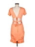 LEAU Solid Orange Cocktail Dress Size M - photo 2