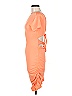 LEAU Solid Orange Cocktail Dress Size M - photo 5