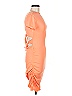 LEAU Solid Orange Cocktail Dress Size M - photo 4