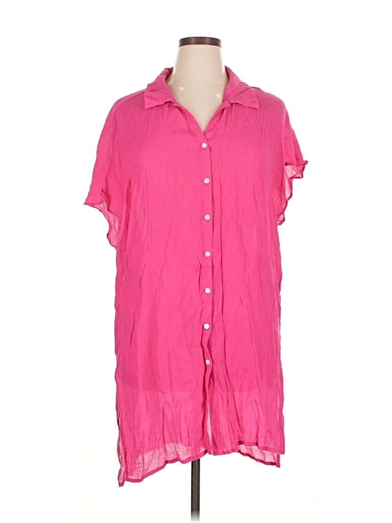 Pre-owned Gigio Short Sleeve Blouse In Pink