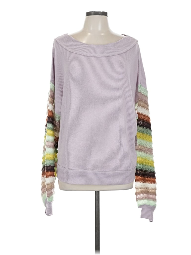 Pre-owned Free People Pullover Sweater In Purple