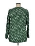 Amazon Essentials 100% Viscose Stars Green Long Sleeve Blouse Size XL - photo 2
