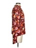 Just Fab 100% Rayon Floral Burgundy Long Sleeve Blouse Size S - photo 4