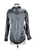 NY Jeans Metallic Silver Long Sleeve Blouse Size M - photo 2