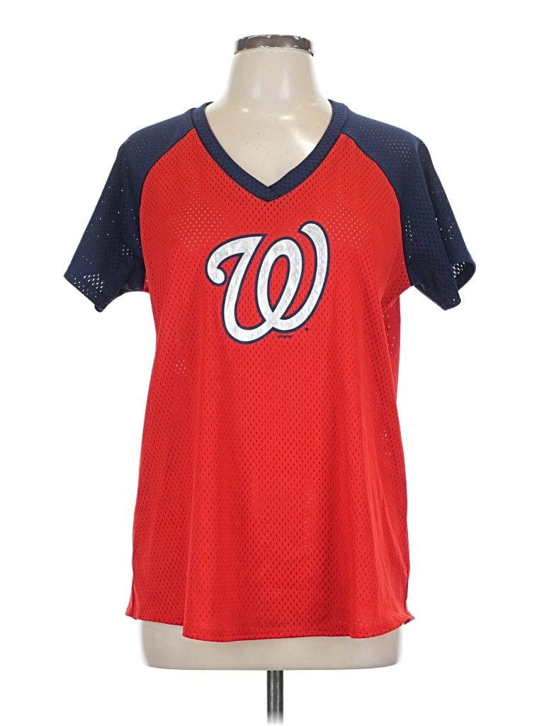 Pre-owned Genuine Merchandise By Team Athletics Short Sleeve T-shirt In Red