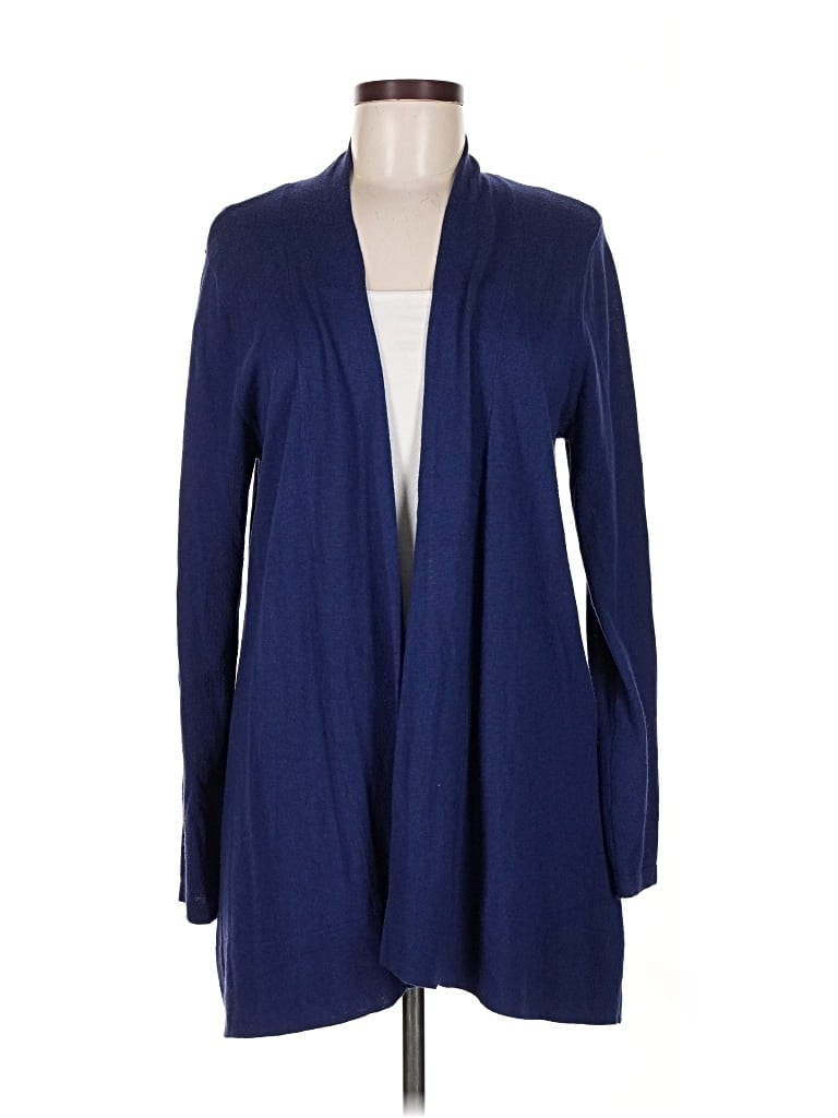 Pre-owned Susan Graver Cardigan Sweater In Blue