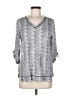 Top Ligne Silver 3/4 Sleeve Blouse Size M - photo 1
