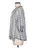 Top Ligne Silver 3/4 Sleeve Blouse Size M - photo 5